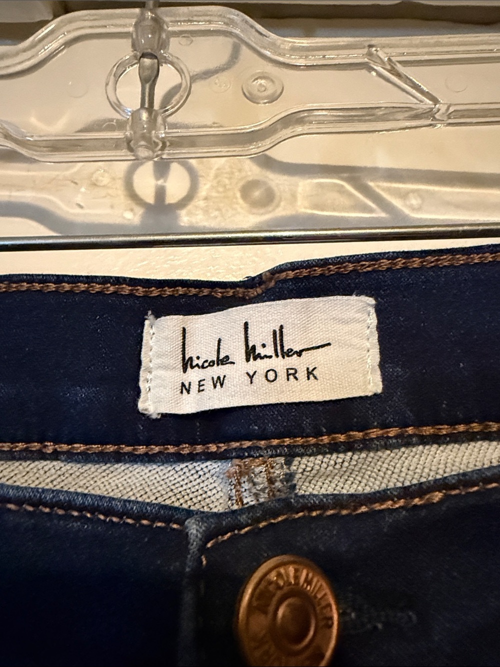 Nicole Miller Dark Blue Ankle Crop Jeans - Picture 2 of 6